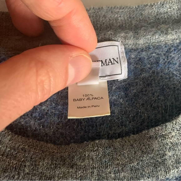 Maus & Hoffman Alpaca Wool Sweater Jumper Mens XL Color Block Crew Neck - Picture 10 of 14